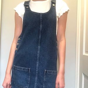 Topshop denim overall dress